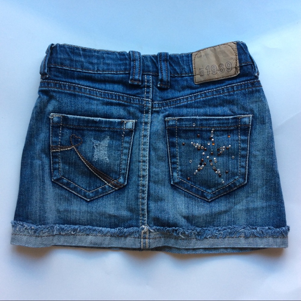 1989 Place Girls Jean Skirt with Sewn in Shorts - Picture 3 of 8